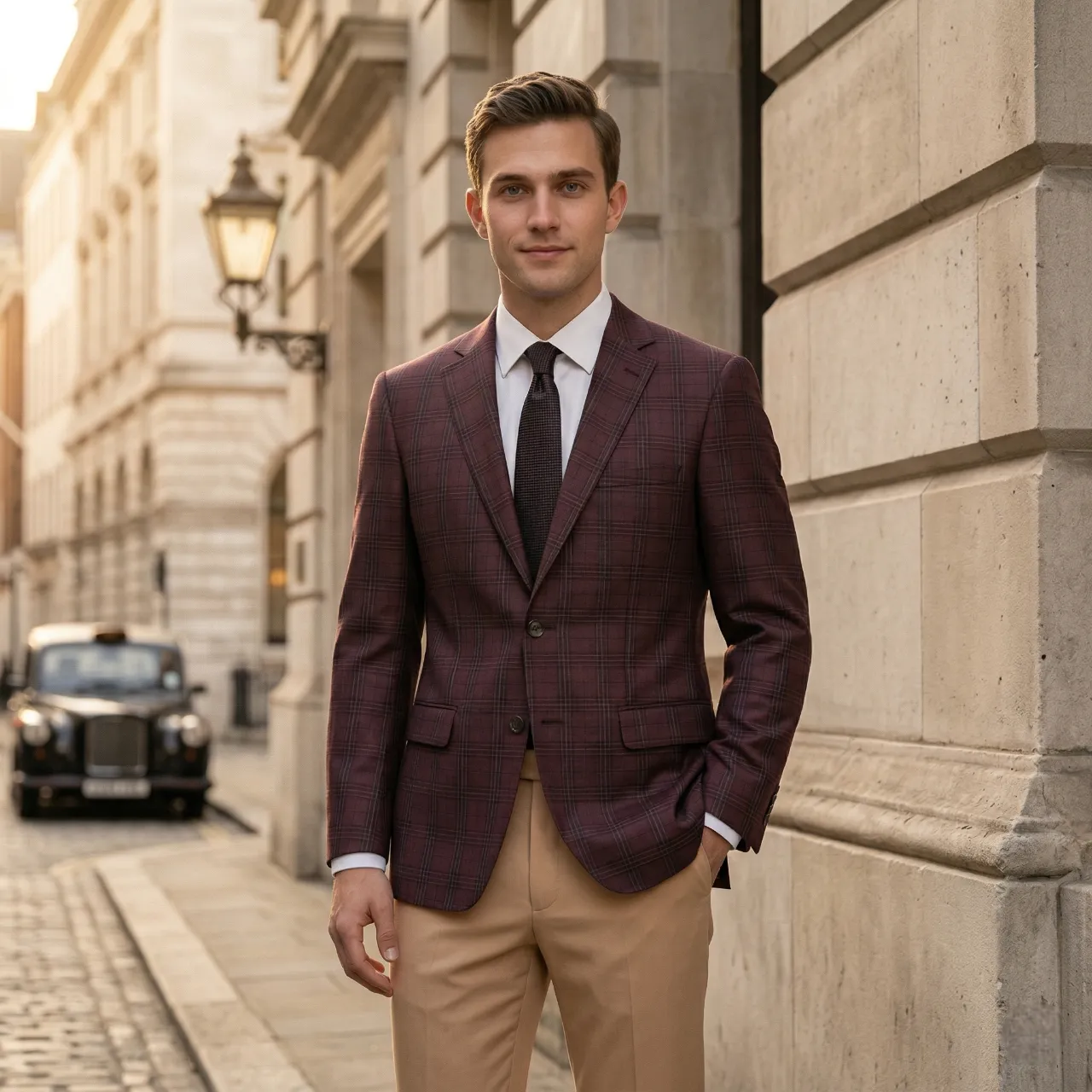 Men’s Plaid Casual Blazer
