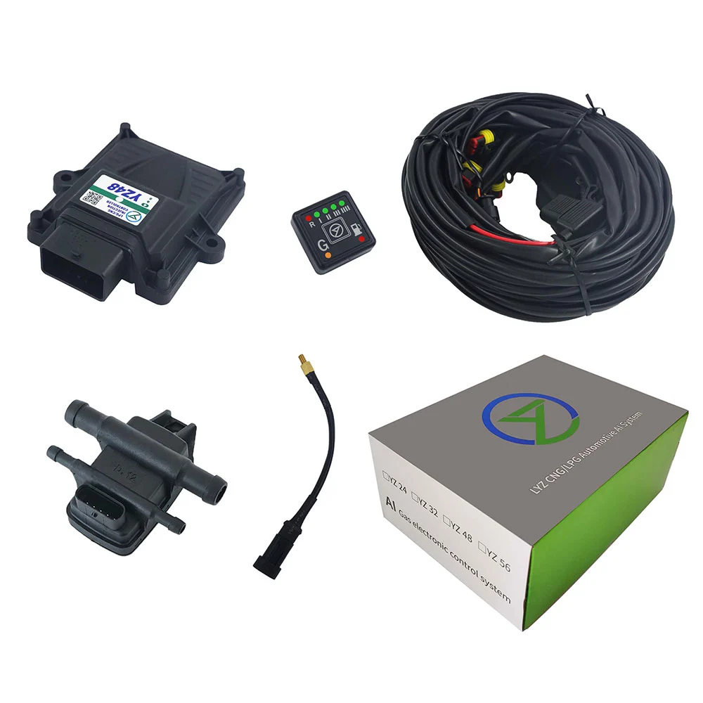 YZ48 4 Silindir CNG LPG ECU Seti | 48-Pin Sıralı Gaz Dönüşüm ECU