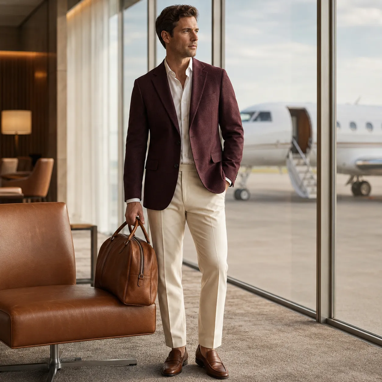 Men's Solid Wool Blazer