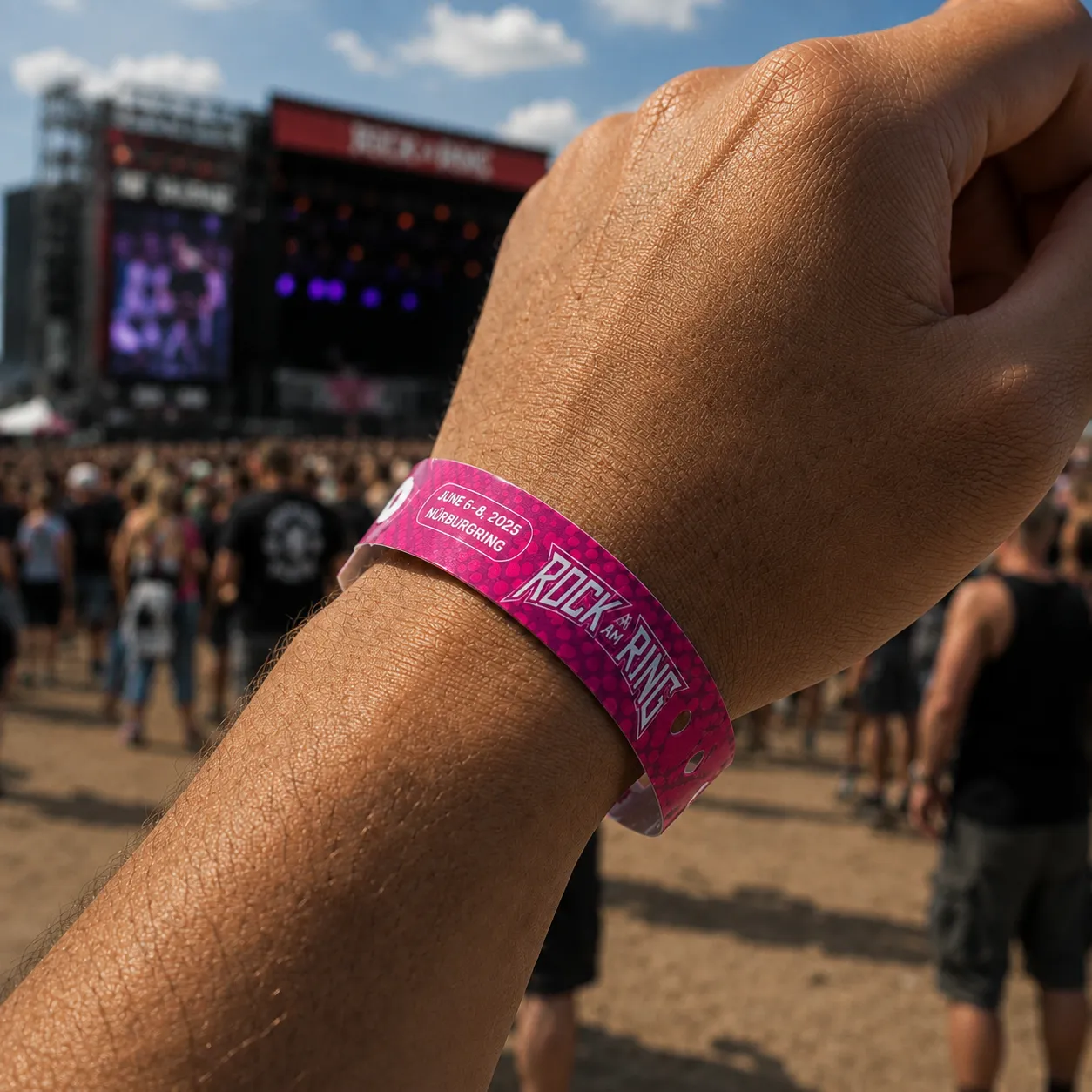Customized Holographic Reflective ID Wristband Plastic Promotional Wristbands for Events