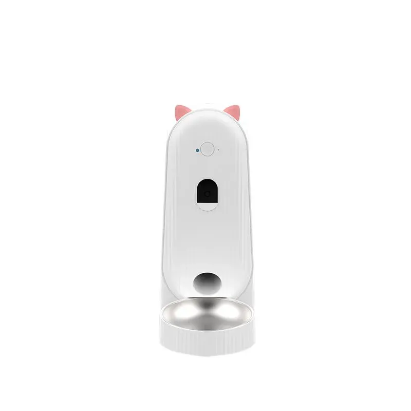 Smart Pet Feeder with Cat - Ear Design, Automatic Food Dispenser for Cats and Dogs