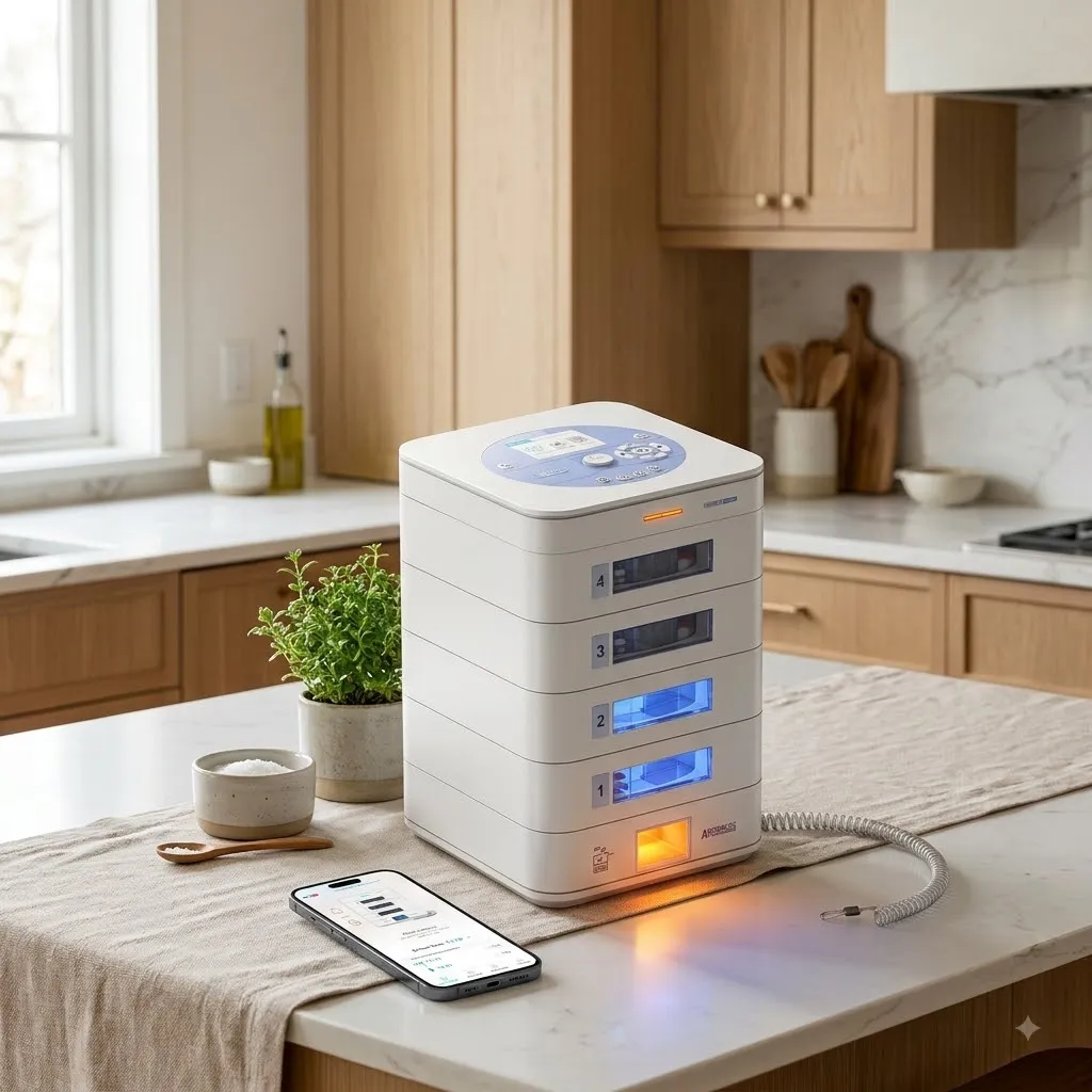 4-Tray Smart Automatic Pill Dispenser with App