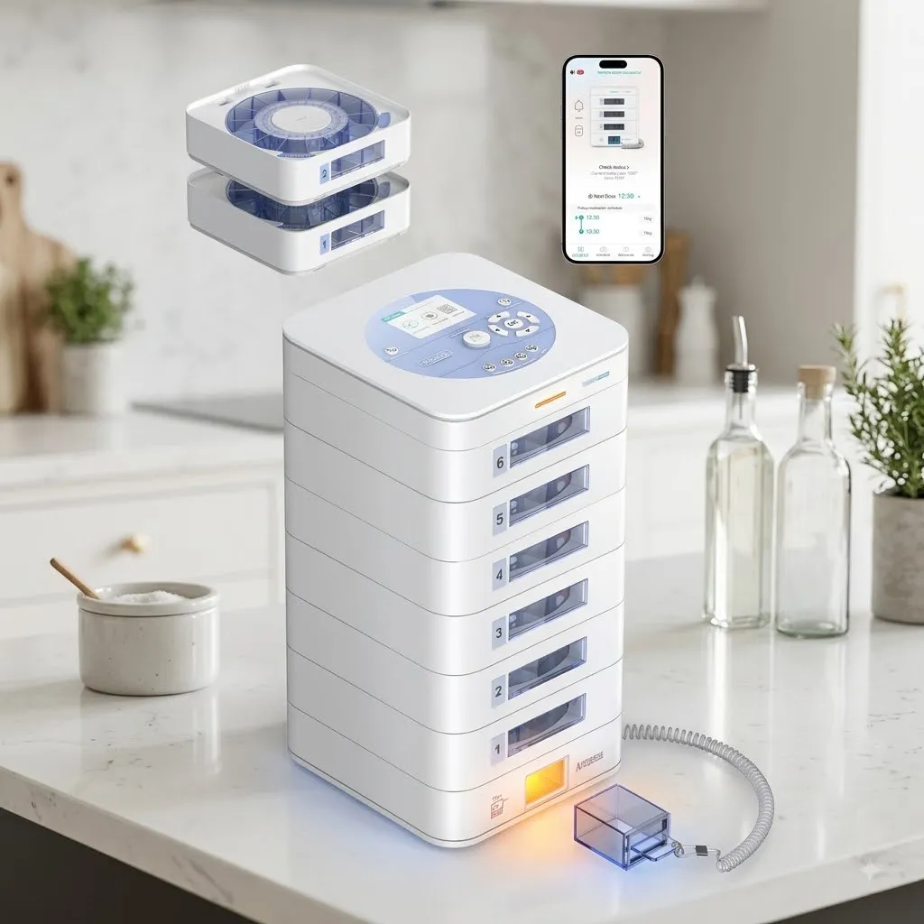 Extra Large 6-Tray Smart Automatic Pill Dispenser