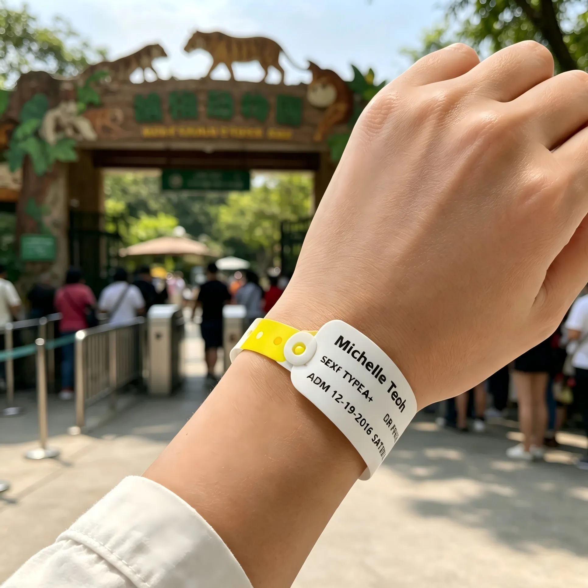 RFID Thermal Printing Wristband, Disposable Hospital Patient ID Band, Waterproof RFID Wristband for Events & Healthcare