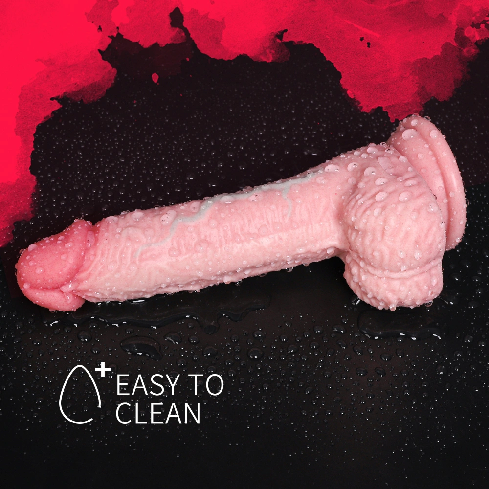 Manual Realistic Liquid Silicone Dildo with Suction Cup