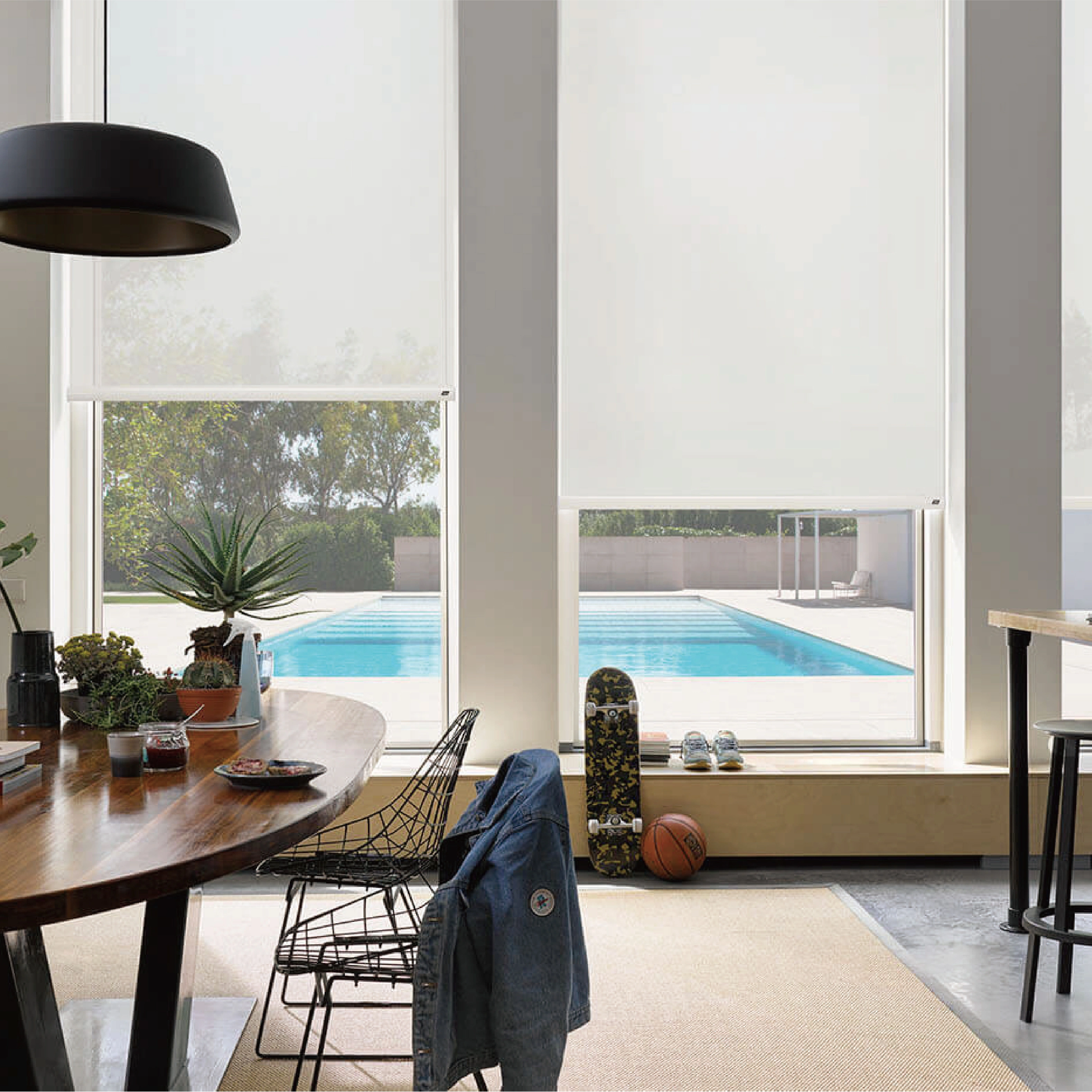 Smart Motorized Roller Shades Custom Whole-Home Blackout Roller Shades