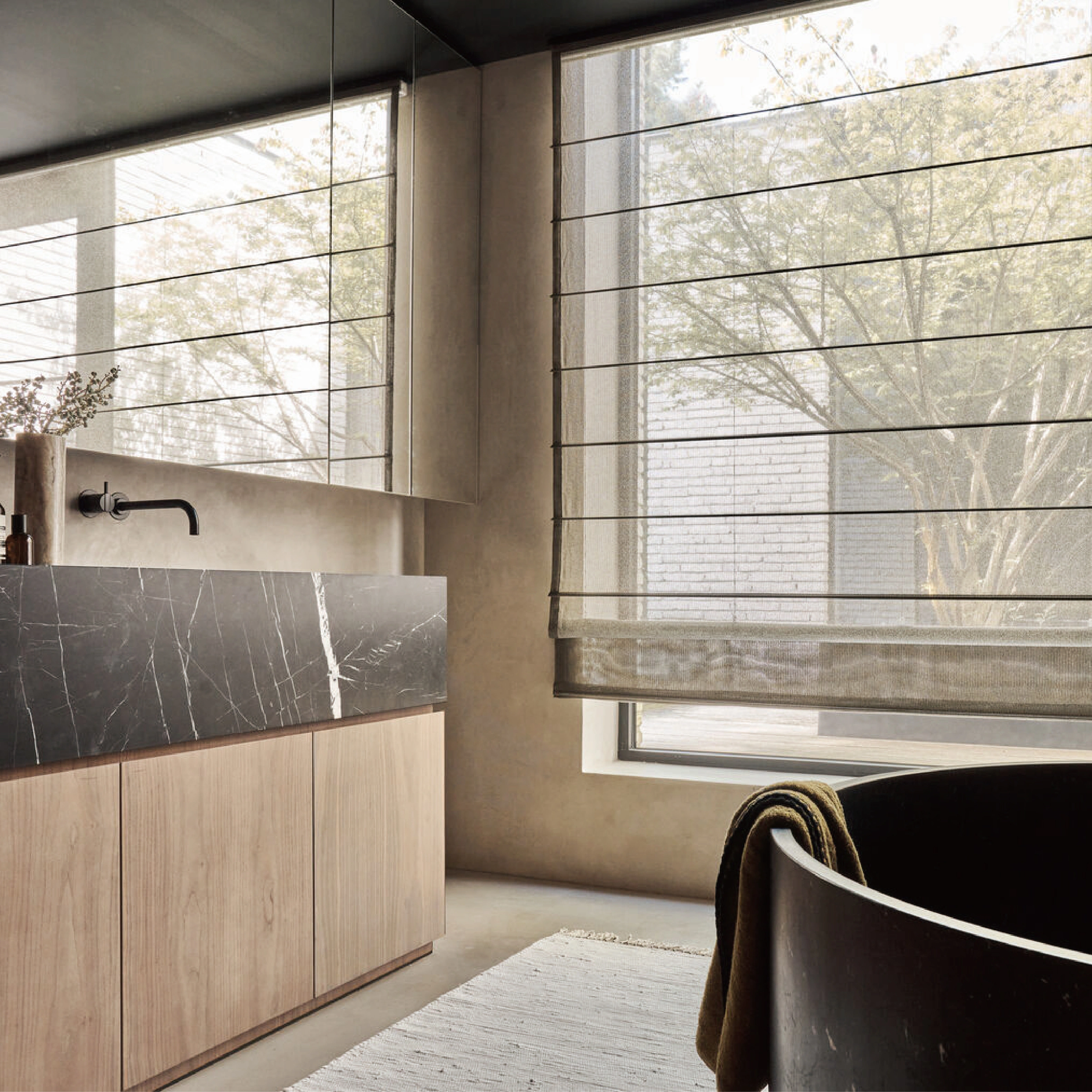 Custom Roman Blinds Layered Aesthetics Light Blocking Window Treatments