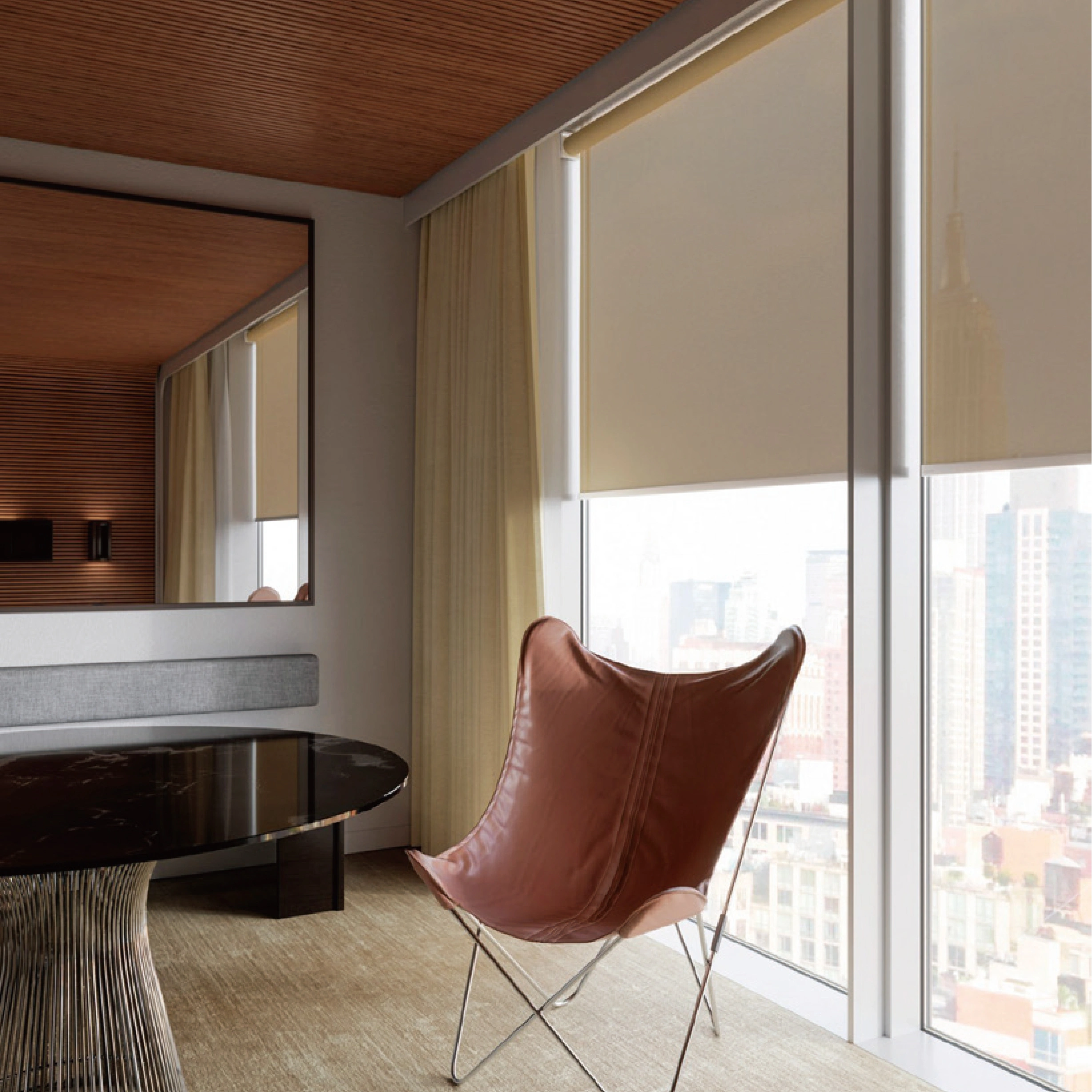 Smart Motorized Roller Shades Custom Whole-Home Blackout Roller Shades