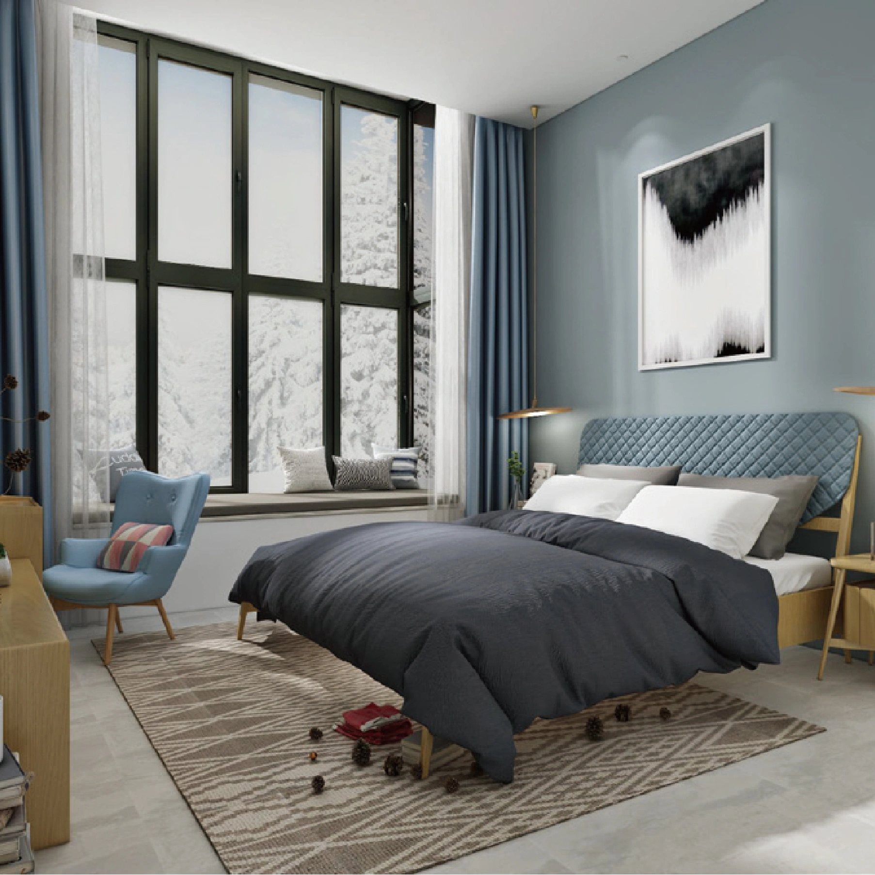 Smart Control Motorized Curtains Remote Operation