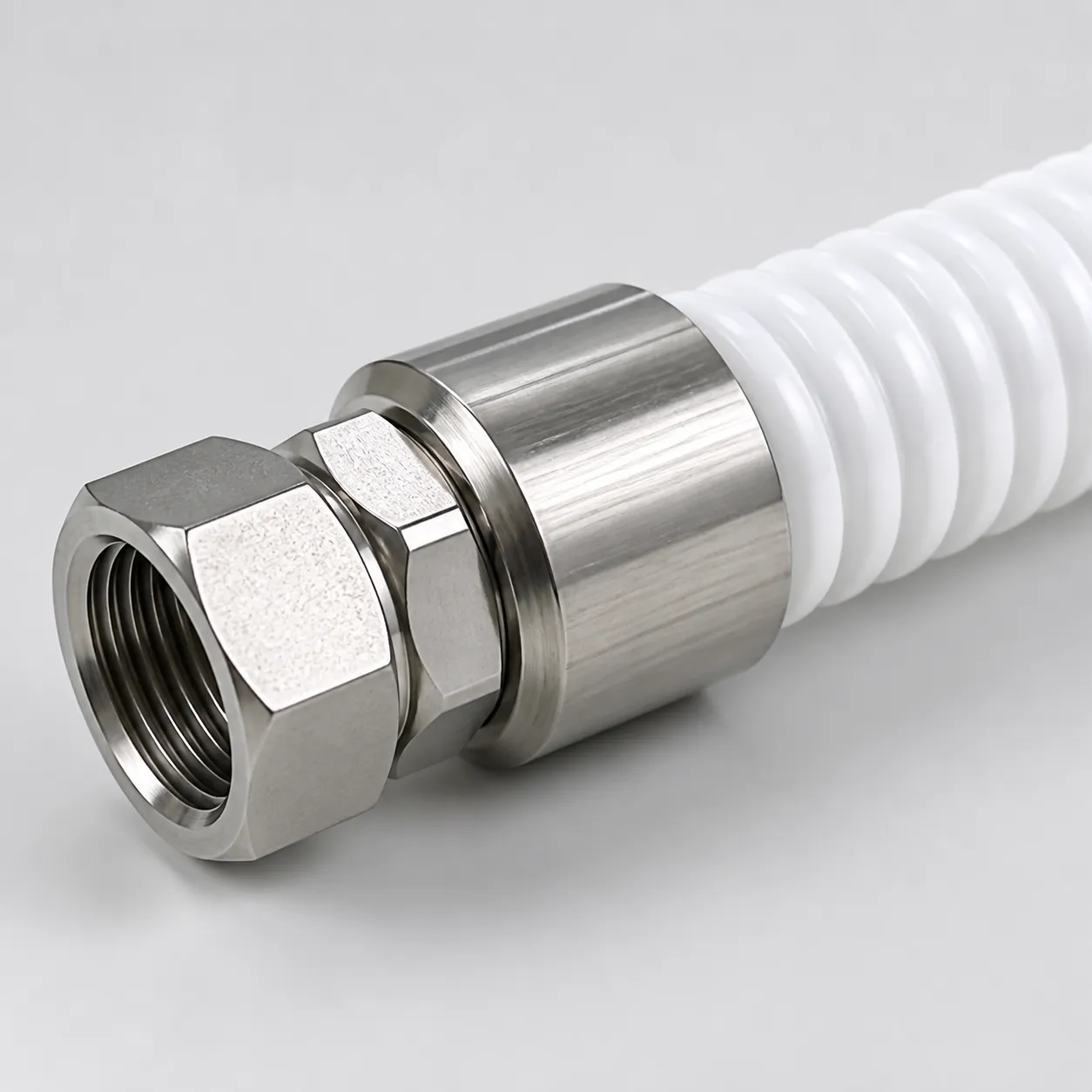 Flexible Convoluted PTFE Hose Assemblies | Stainless Steel End Fittings