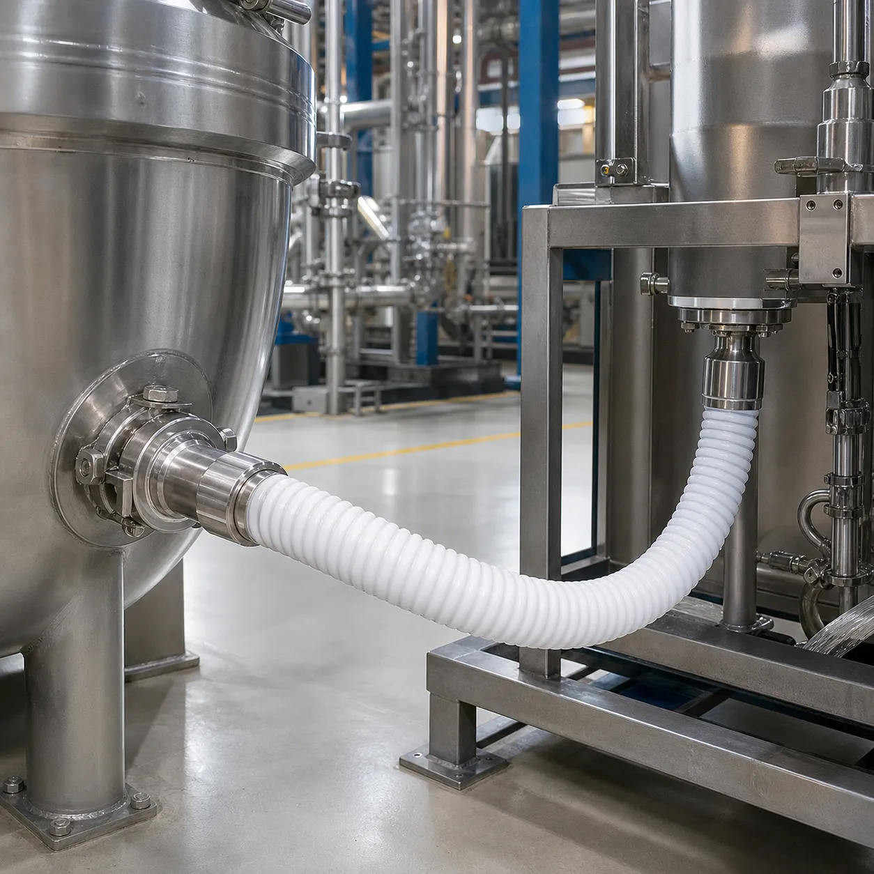 Flexible Convoluted PTFE Schlauchanlagen | Edelstahl-Endarmaturen