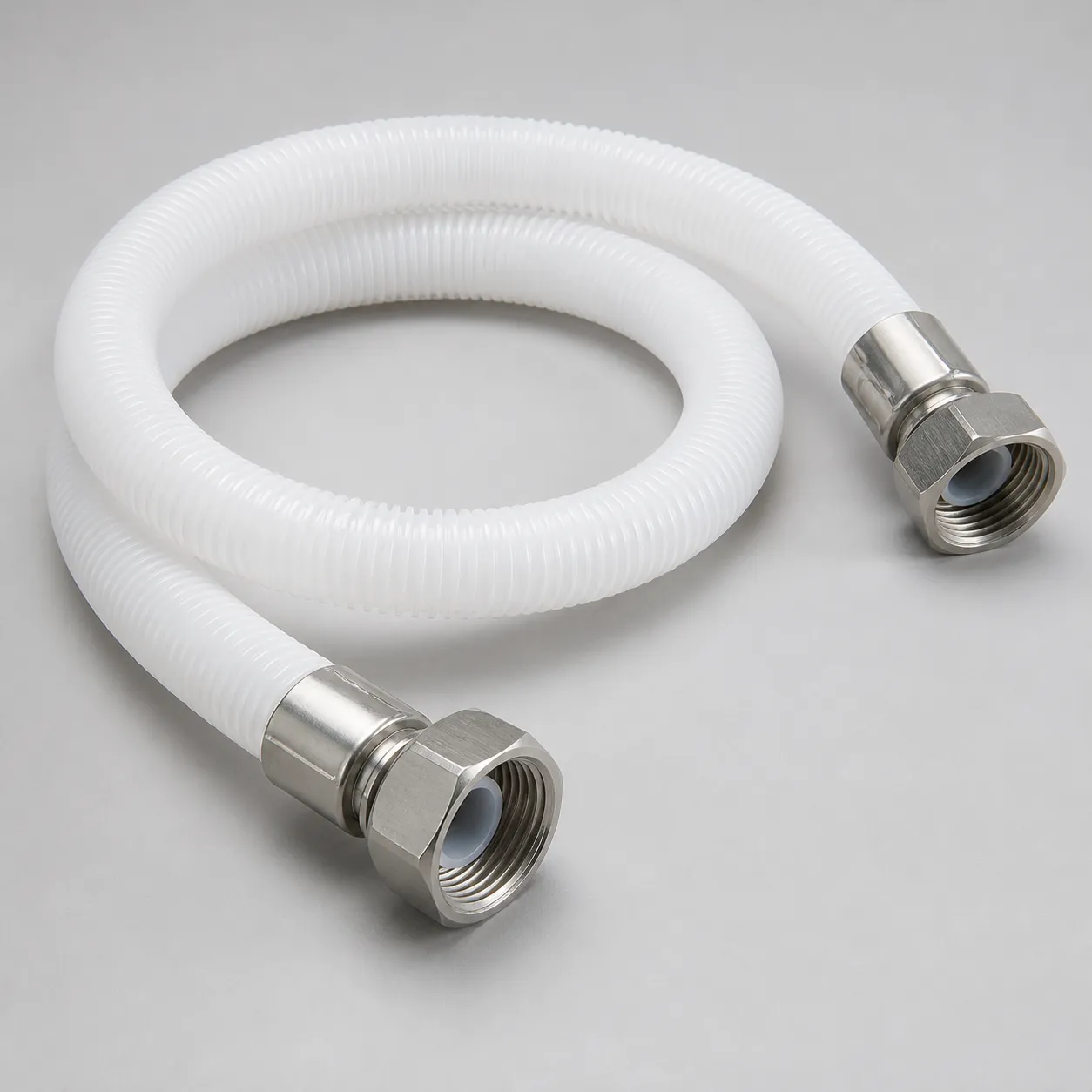 Flexible Convoluted PTFE Hose Assemblies | Stainless Steel End Fittings
