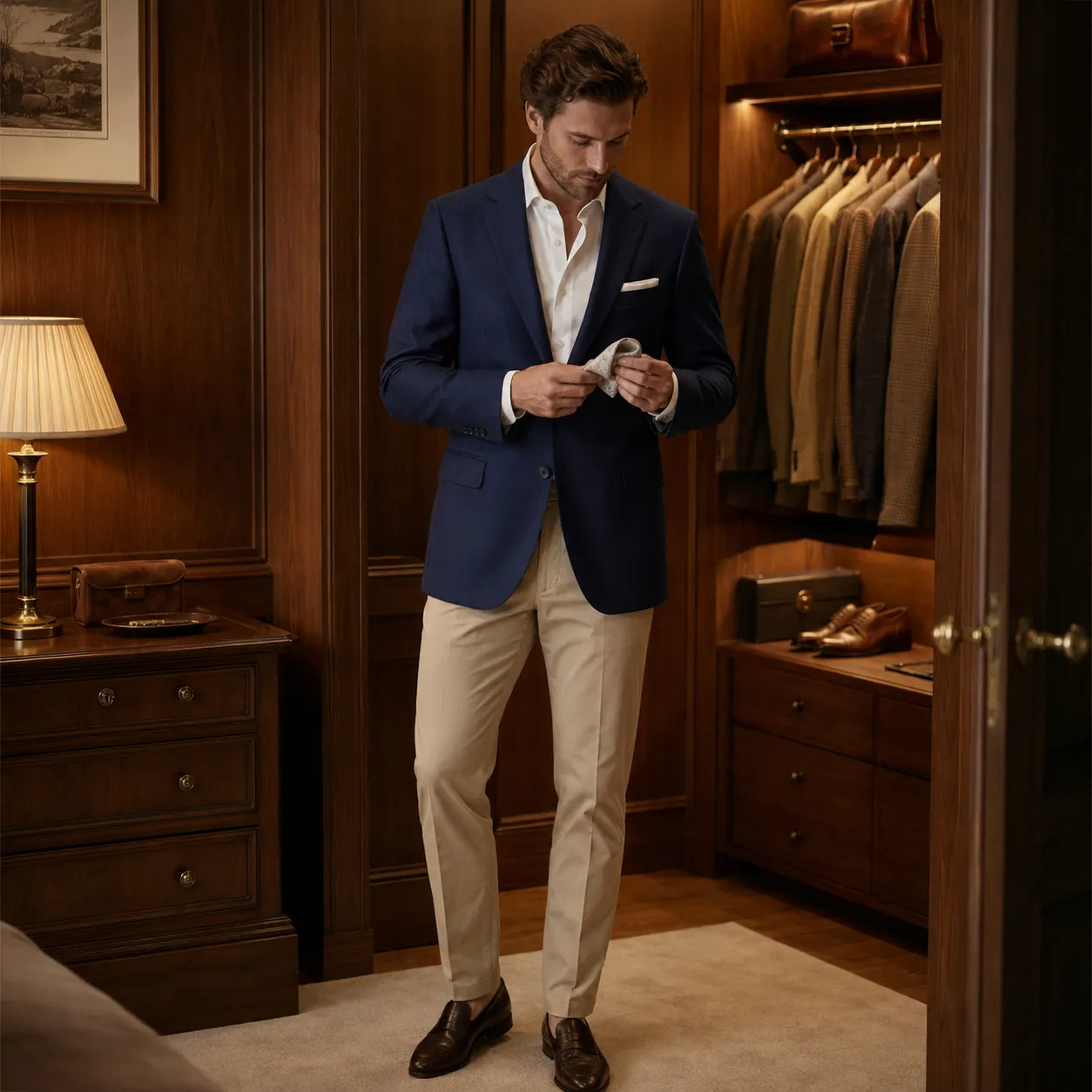Men's Solid Wool Blazer