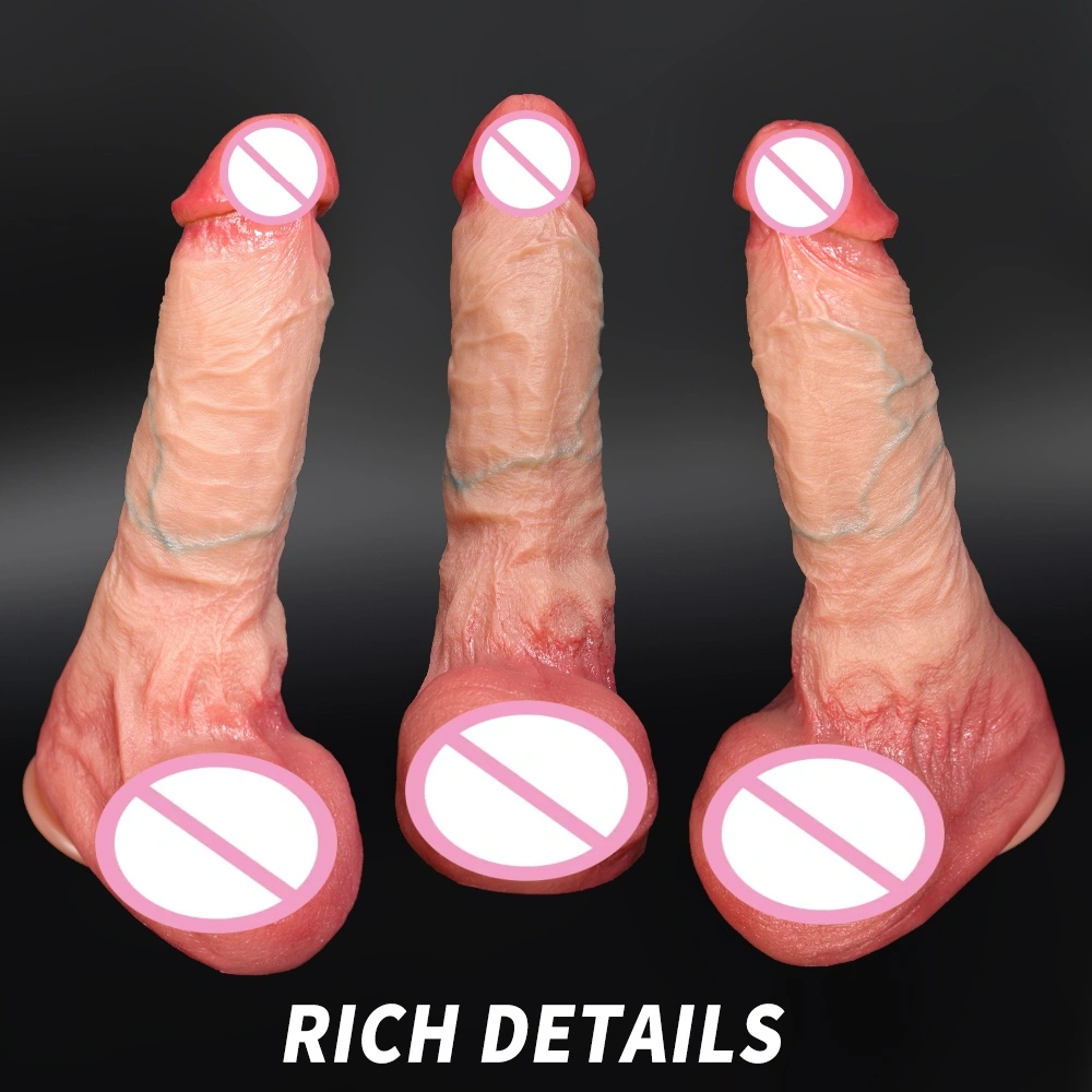 Manueel zelfbevredigingsstok met kunstmatige penis, gebogen dildo, vrouwelijk zwaar type, koppeladult speelgoed-LM-B320-1