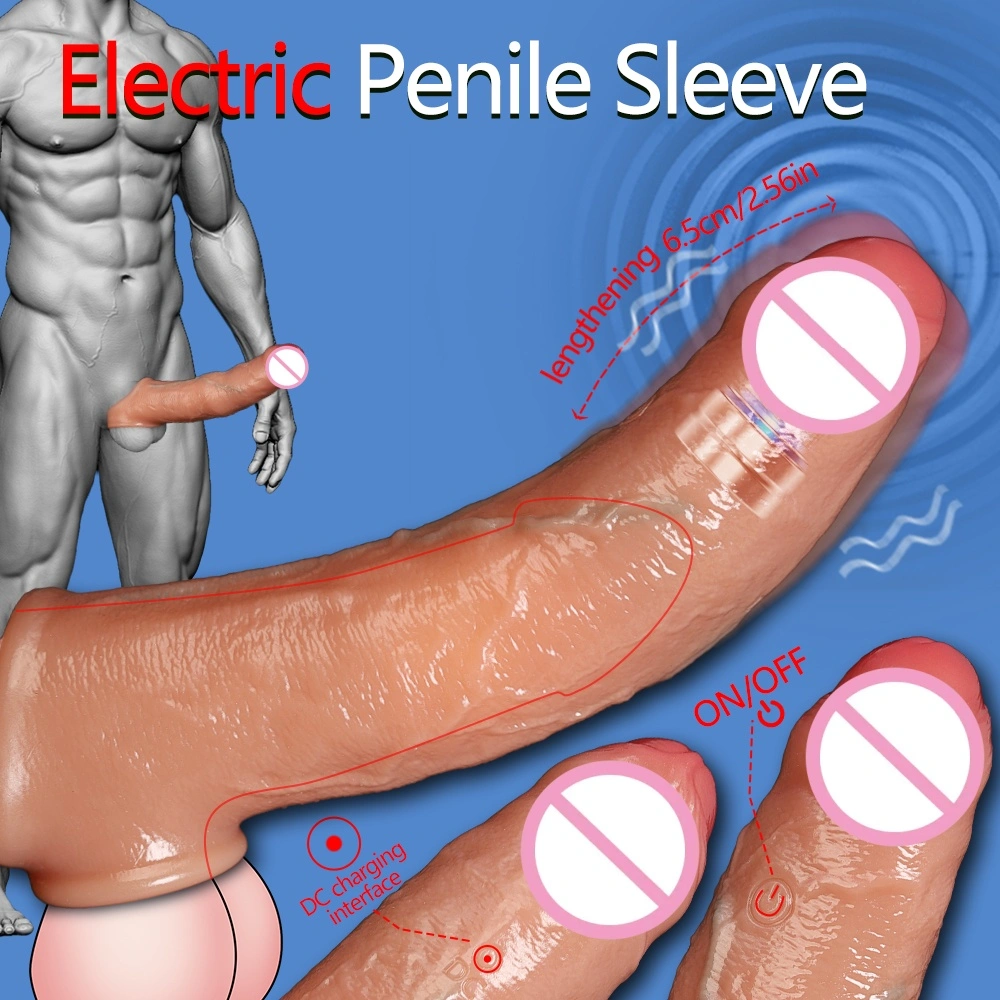 Realistische peniscover voor volwassenen, herbruikbare siliconen penisvergroter, verlengde condoom voor mannen, dildo-versterker, sekstoy - LM-CT609-2