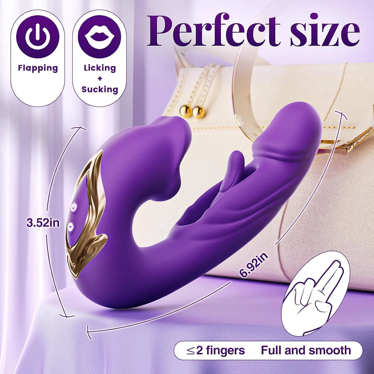 Excite 7 Lick Flapping 7 Vibrating Impact Massager G-pisteen Stimulaatio Vesitiivis Adult Female Sex Toy 7 Vaihtoehtoista Nopeutta GM-494