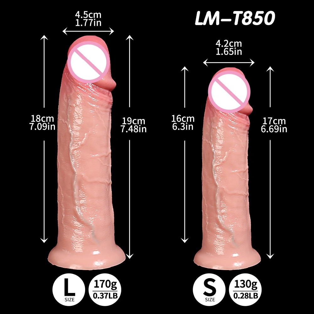Suosittu todellisen ihosta tuntuva suuri esipenis, naisille tarkoitettu realistinen tekoälypenis, voimakkaan imunopeuden kanssa, sopii naisille - LM-CT850
