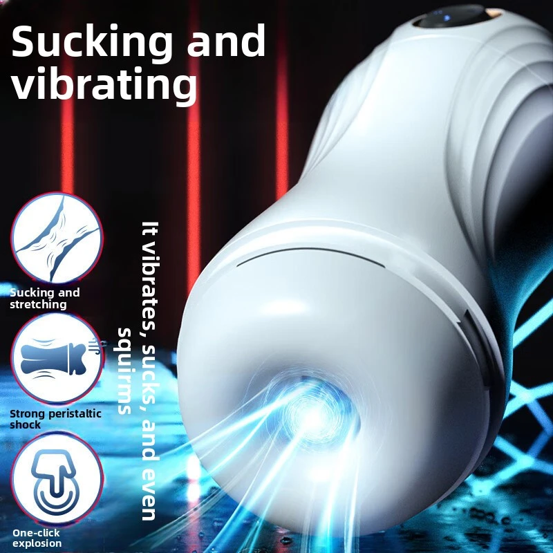 Mannelijke sexspeelgoed masturbatiecup, automatische masturbator, elektrische zuigkracht, realistische vagina, Fijische cup, volwassenen nieuwigheidsproducten