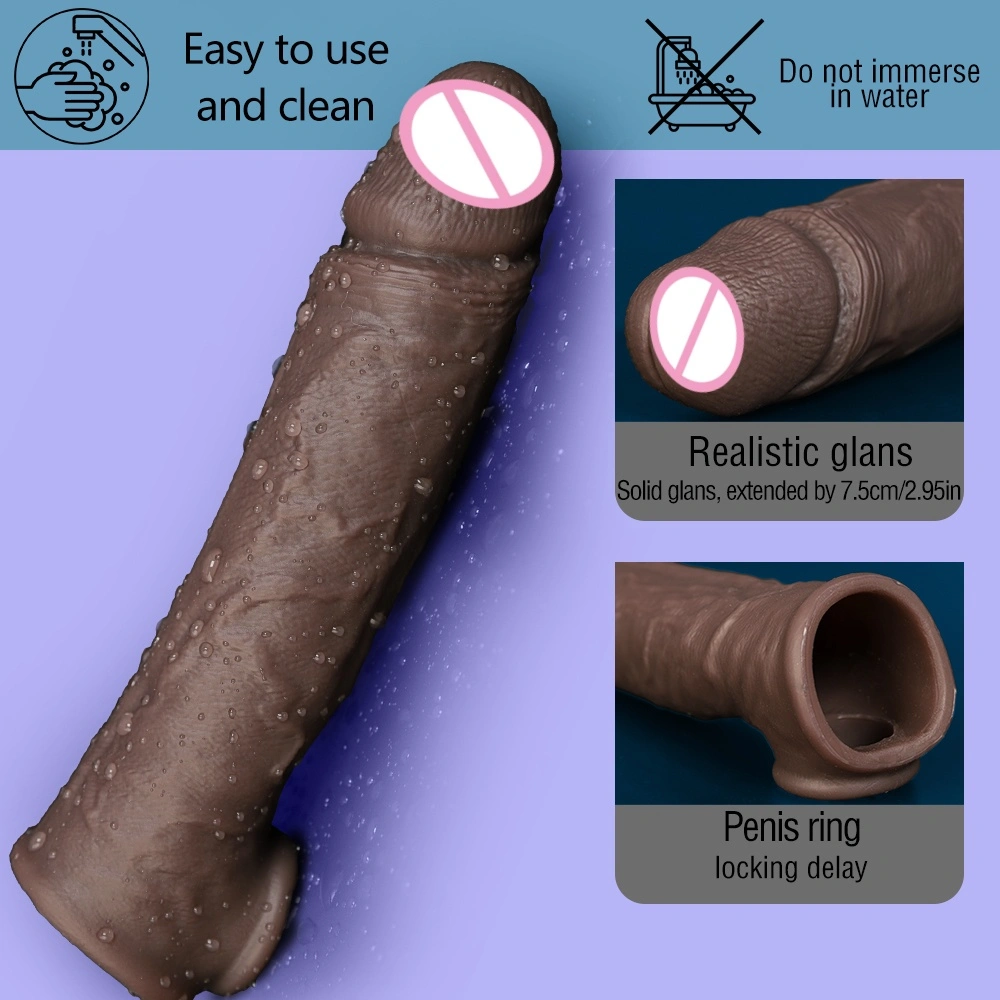 Vloeibare siliconen manlijke peniscondoom condoom penis vertraagde ejaculatie clitoris stimulatiepunt condoom seksueel product LM-CT607-4