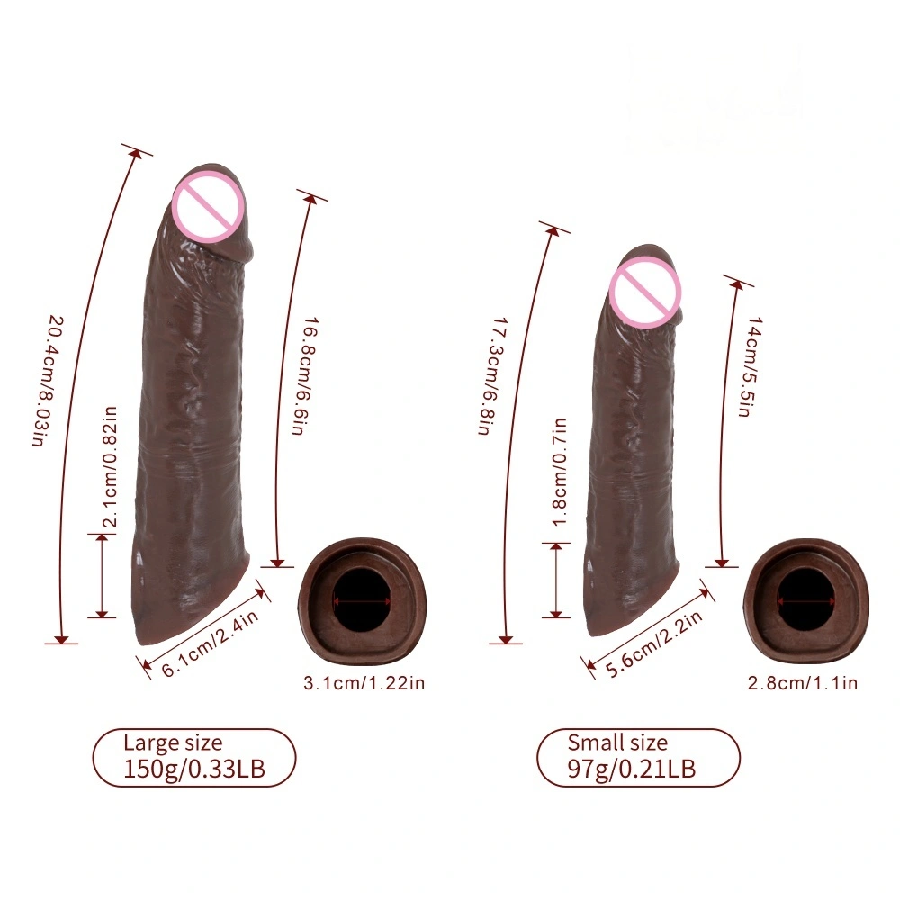 Penislatex Dragon Condoms Heren herbruikbare siliconen holle ringvormige dildo hoes Heren condoom LM-D802