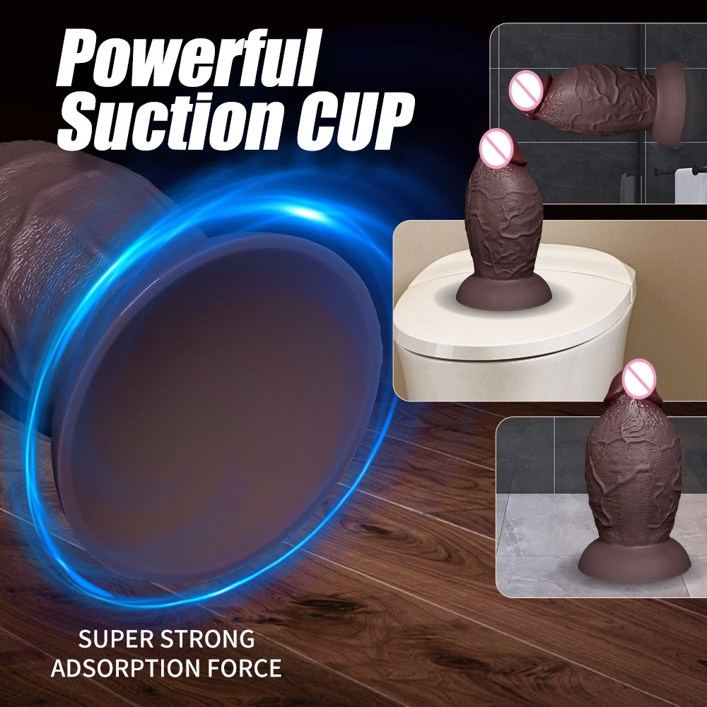 Handmatige realistische multi-grootte dildo exotische stijl zwarte penis G-spot volwassenen speelgoed-LM-B502-5-M