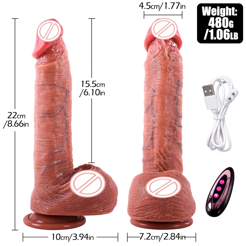 Milieuvriendelijke 2-in-1 zachte seksuele dildo, ergonomisch ontworpen, hyperrealistisch, 100% waterdicht, 480 gram, vrouwenmasturbatievolwassen speelgoed BJD-E011