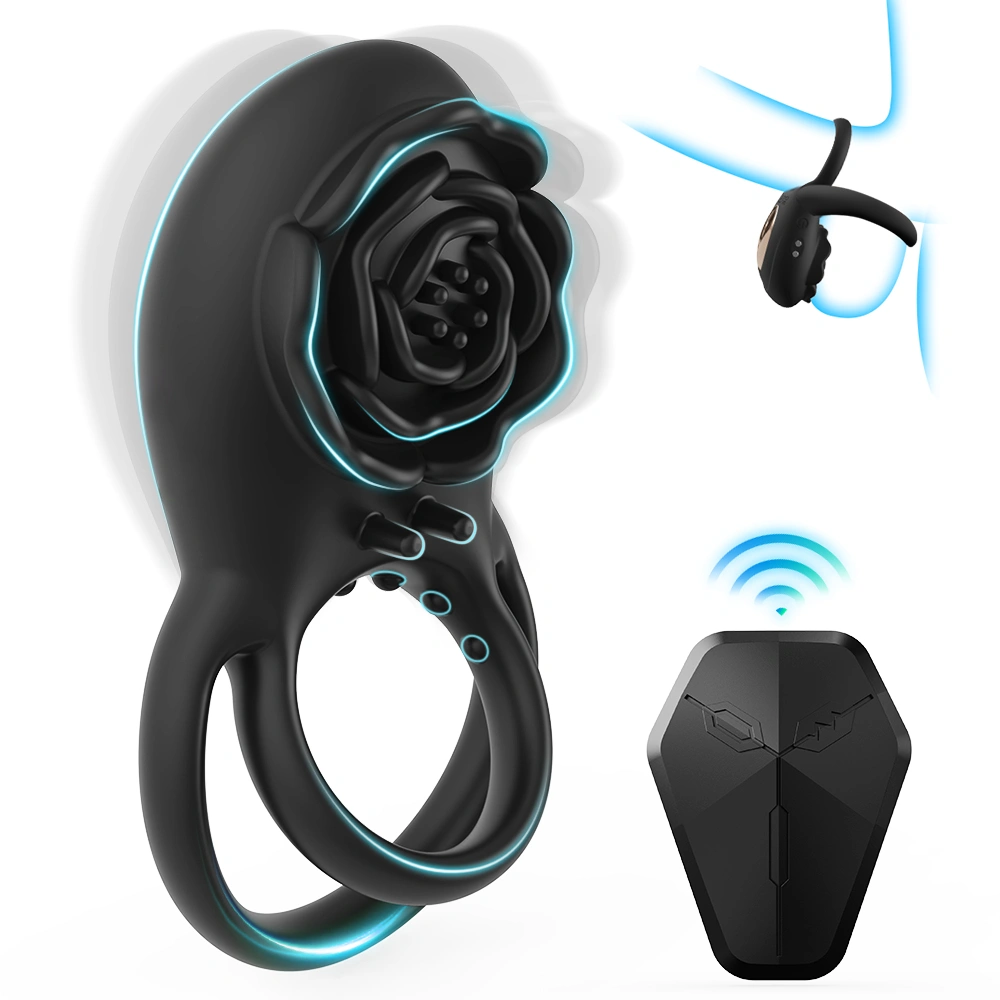BLACK ROSE Mannen Silicone Waterdichte Vibrerende Vertragende Ejakulatie Controle Adult Vibrator Sperma Ring HXR-XTD079-C-2