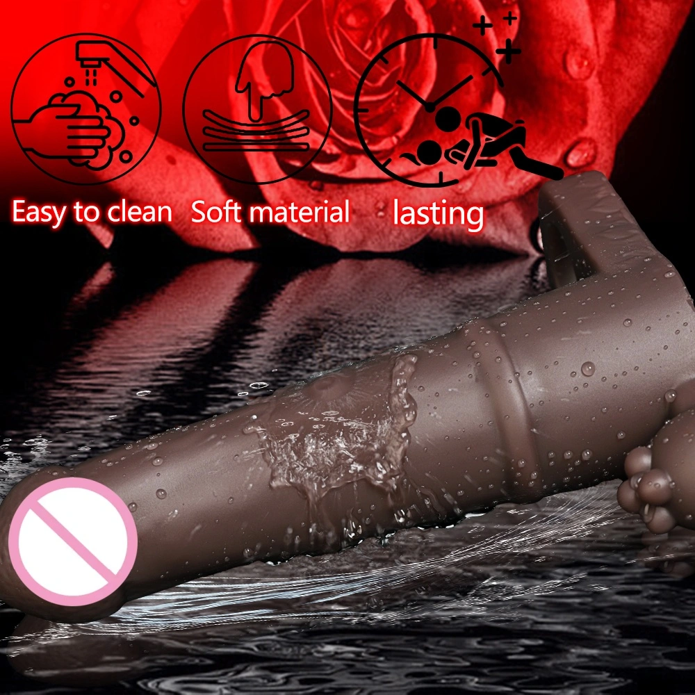 Long Pai herbruikbare mannelijke zachte siliconen nepenis vloeibare siliconen verlengingshoes premium condoom LM-D824