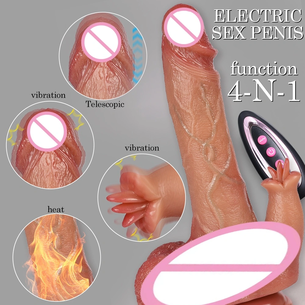 Dubbele kop telescopische vibrerende vibrator, draagbare bandloze vibrator, geschikt voor vrouwen en lesbische zelfbevredigingsspeelgoed-LM-A316-2