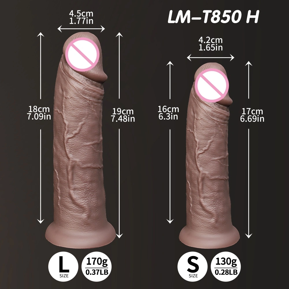 Suosittu todellisen ihosta tuntuva suuri esipenis, naisille tarkoitettu realistinen tekoälypenis, voimakkaan imunopeuden kanssa, sopii naisille - LM-CT850