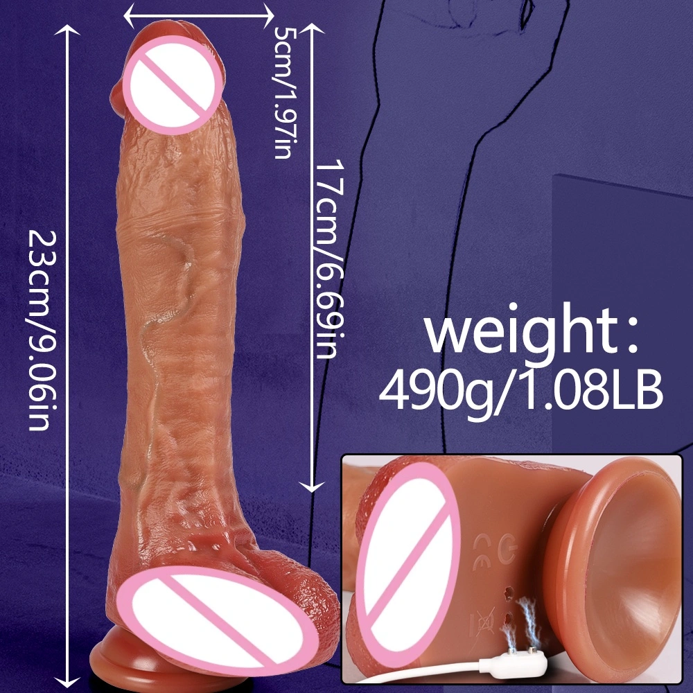 Sexy realistische gigantische zachte siliconen dildo vibrator waterdicht milieuvriendelijk draagbaar unisex LM-A334