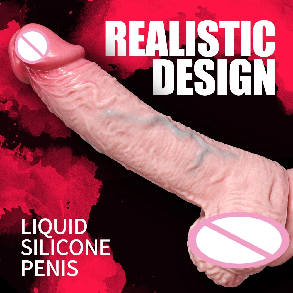 Fabriekswinkelverkoop invoegbare penis vrouwenmasturbator kristal PVC dildo volwassen情趣speelgoed handmatige realistische dildo geschikt voor vrouwen-LM-B01-4