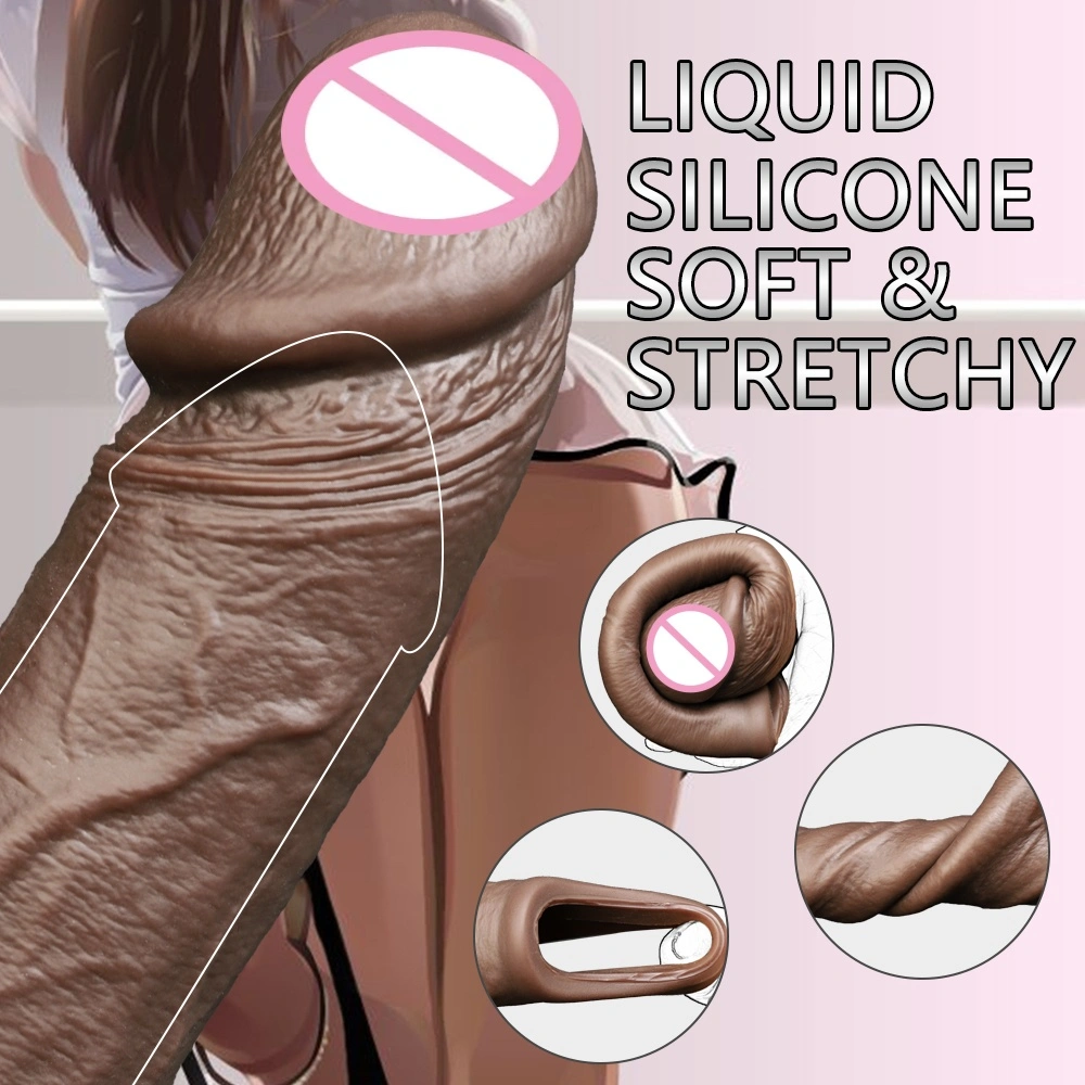 De meest realistische vrouwelijke sekstoys Echte huid Echte silica gel dildo Met zuignap LM-D804