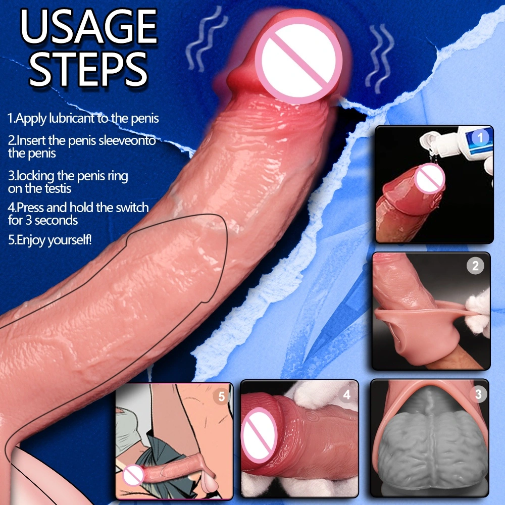 Zachte en gebruiksvriendelijke superdunne silicone penishoes voor mannen, nepenis verlenghoes, condoom LM-CT608-7