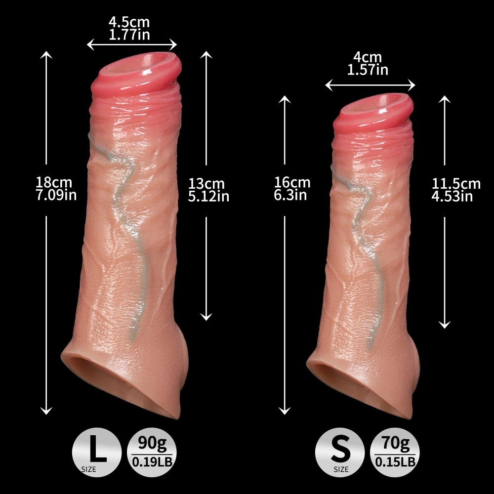 Realistische dubbele laag silicaat-dildo Realistische simulatie beginner-dildo, geschikt voor G-punt en anale stimulatie Zacht penisspeelgoed, geschikt voor mannen LM-D832
