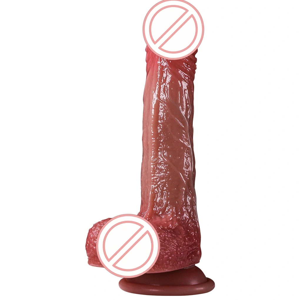 Todellinen simulaatio silikoni fake penis pehmeä liikkuva pään vibrattori aikuisten seksi lelu-BJD-E023J