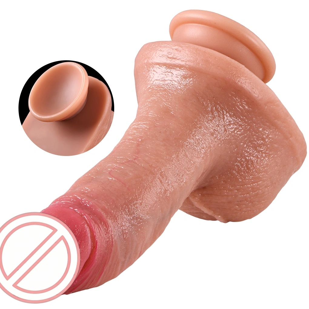 HXR Dildo per masturbazione femminile 8 pollici in silicone liquido realistico impermeabile con ventosa giocattolo sessuale