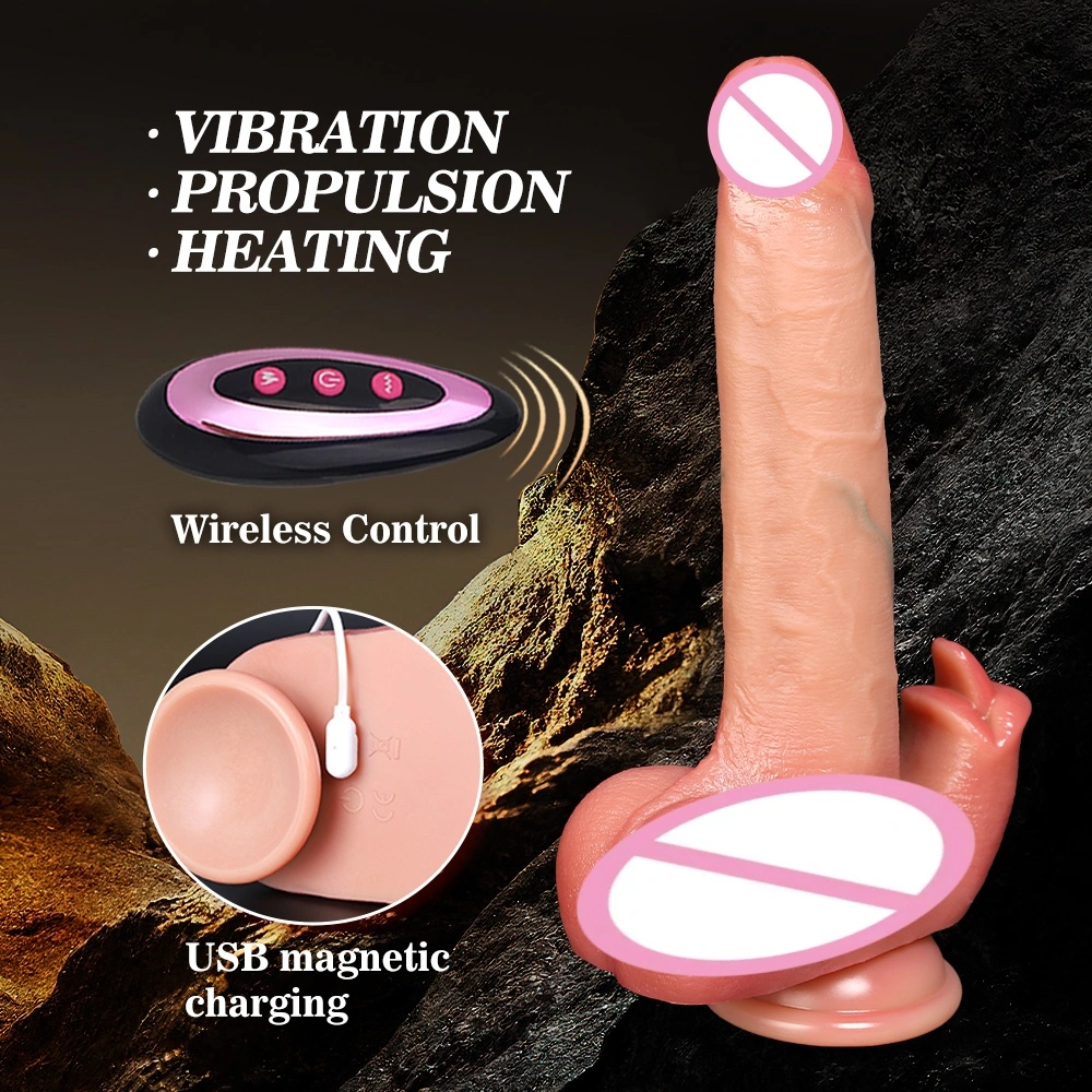 Bestseller vloeibare siliconen grote dildo telescopische verwarmde kunstmatige penis vrouwen sexspeelgoed LM-A313-3