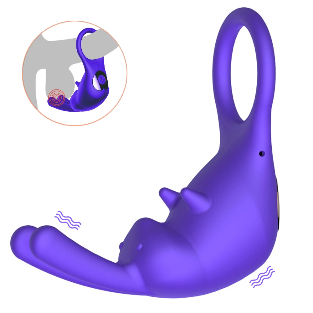 Manlijke gelockte sperma ring draagbare elektrische prostaat silicaans vertraagde ejaculatie vibratie ring volwassen speelgoed HXR-XTD078-C-1