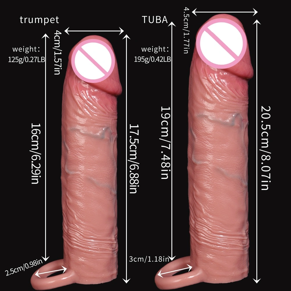 Silicone grote neuspenis voor vrouwen met leerband, geschikt voor lesbische seksspeelgoed LM-D807