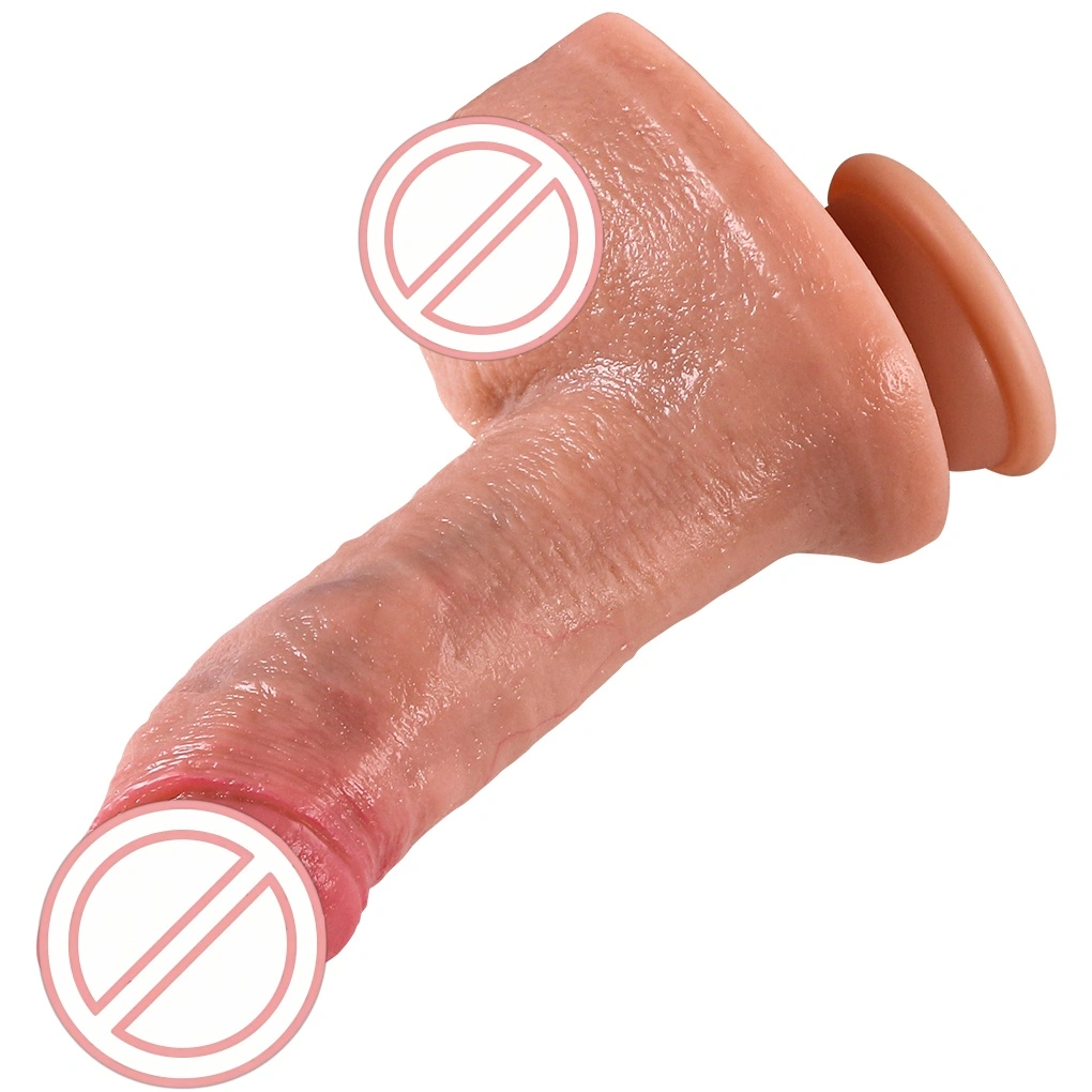 Penis artificiale per masturbazione femminile 8 pollici, dildo in silicone liquido realistico con ventosa, giocattolo sessuale femminile - BJD - E012 - 2
