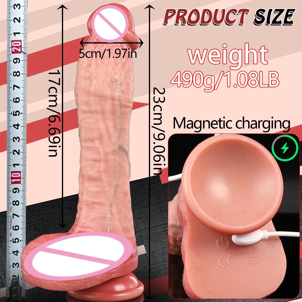 Sexy realistische gigantische zachte siliconen dildo vibrator waterdicht milieuvriendelijk draagbaar unisex LM-A334