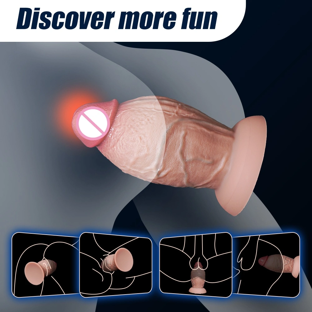 Handmatig realistische multi-dimensionele dildo exotische zwarte penis G-spot volwassen speelgoed-LM-B502-1-S
