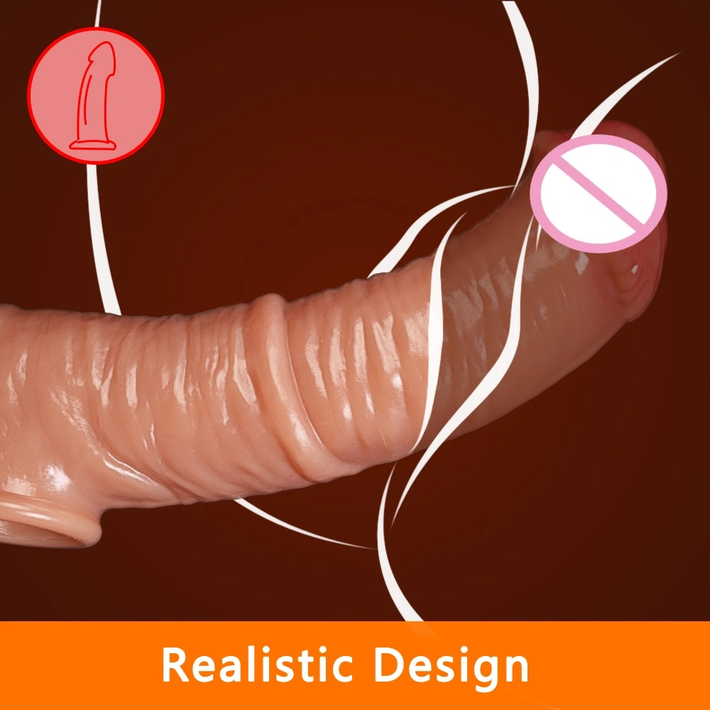 Silicone leer condoom Mannelijke penis masturbator Silicone套 dildo LM-D805 （注：“硅胶套”在荷兰语中通常直接使用“silicone套”或“silicone hoes”，此处保留“硅胶套”以保持产品名称的一致性；“假阳具”常用“dildo”，为国际通用术语）
