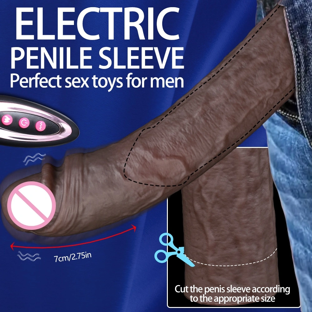 Silicone vertragende wolfs tand penis cover & realistische condoom volwassen condoom sexspeelgoed erotische producten-LM-CT613-2