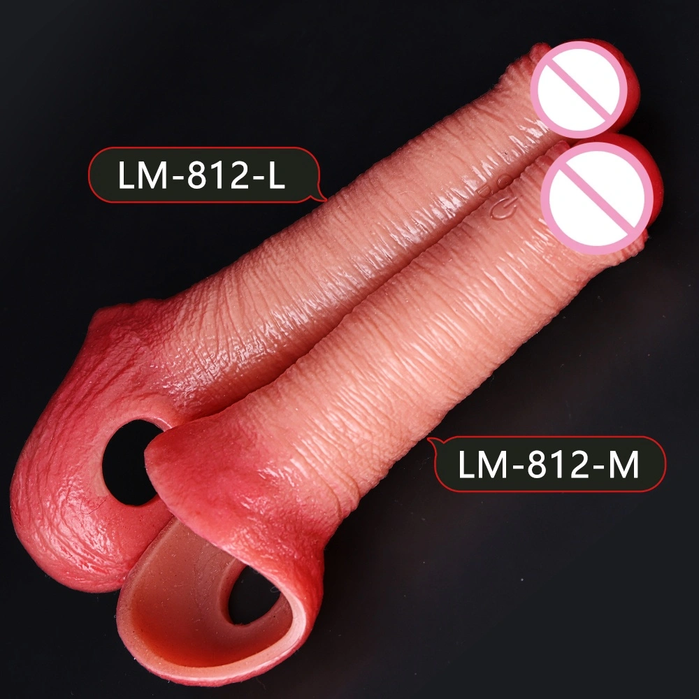 Realistische gesimuleerde dildo, echte huidtextuur, dikke vloeibare silica, met sterke zuignap, volwassen erotische producten, geschikt voor koppels LM-D812