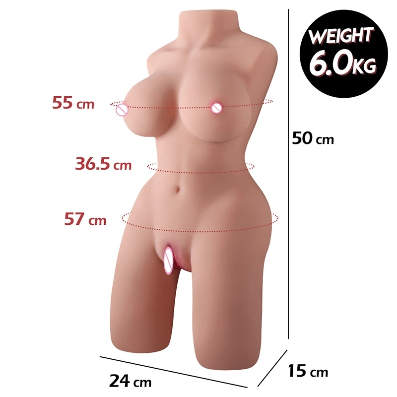 Korkealaatuinen vesitiivis fyysinen puolikas ruumiinrunko, suuri emäntä, perse, rinnat, mies sukupuolinen nukke, kokoruumi rakastus masturbointi laite BJD-A034