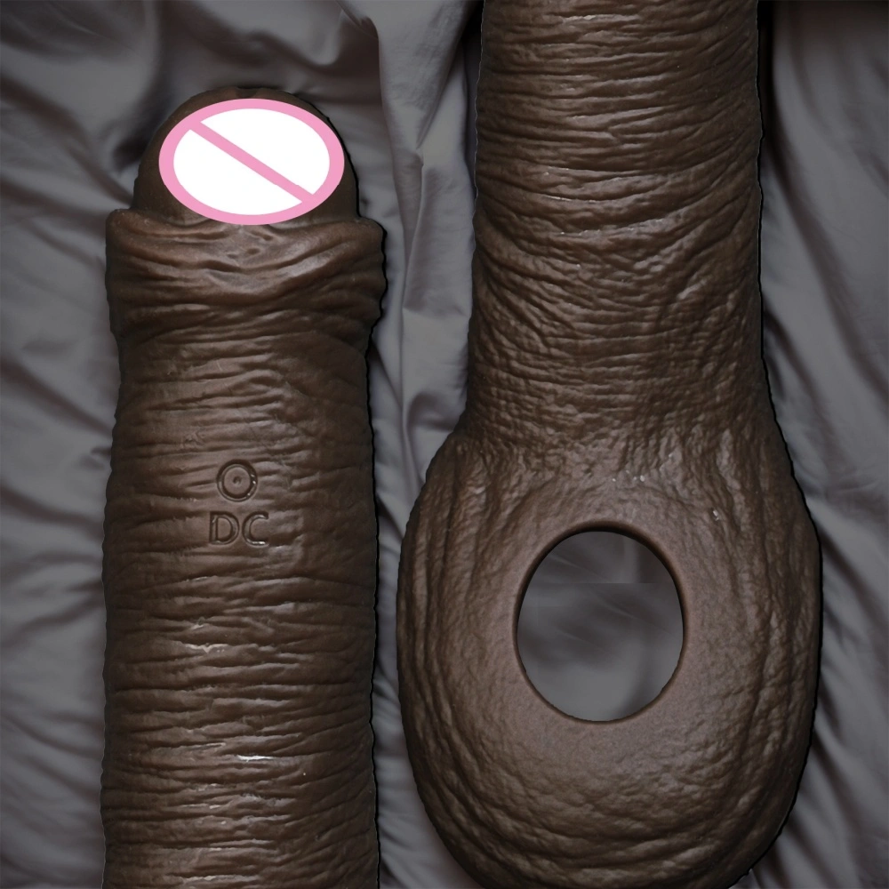 Peniscondoom Dragon Condoms Heren herbruikbare siliconen holle ringpompanoom Heren condoom LM-D812