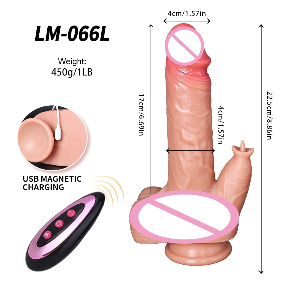 Vesitiivis lääkinnällinen silikoni-epäpenis-vibraattori suuri koko pehmeä etäohjattava seksilelu-LM-066-2