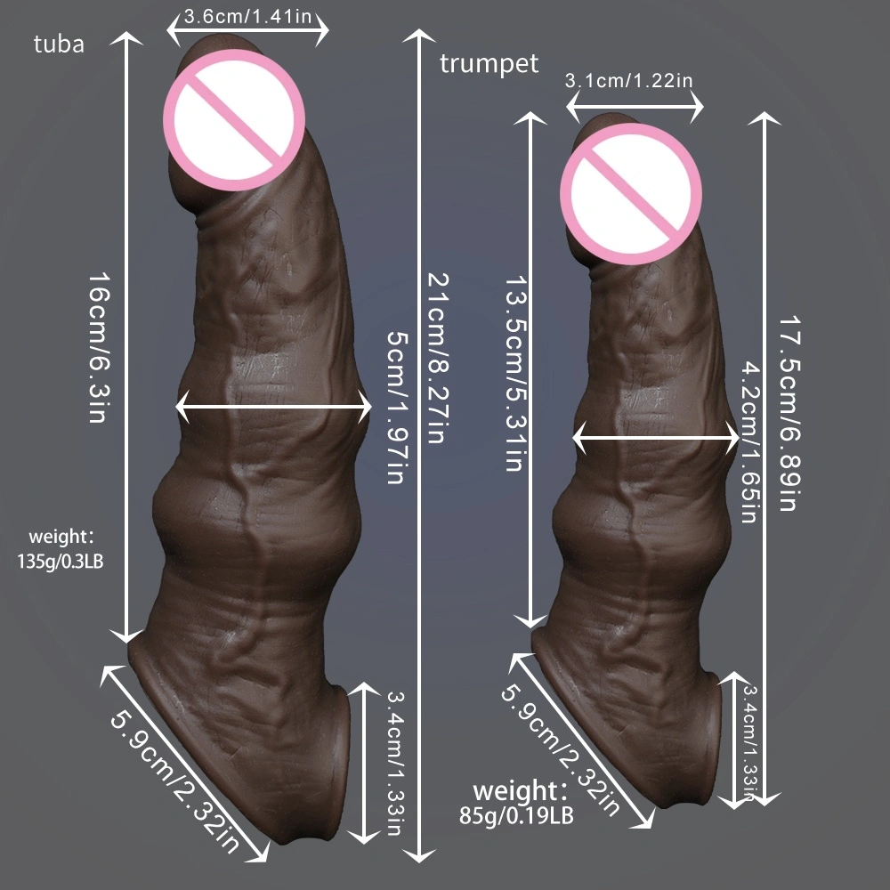 Silicone grote neuspenis voor vrouwen met leerriem, geschikt voor lesbische sekstoys LM-D819